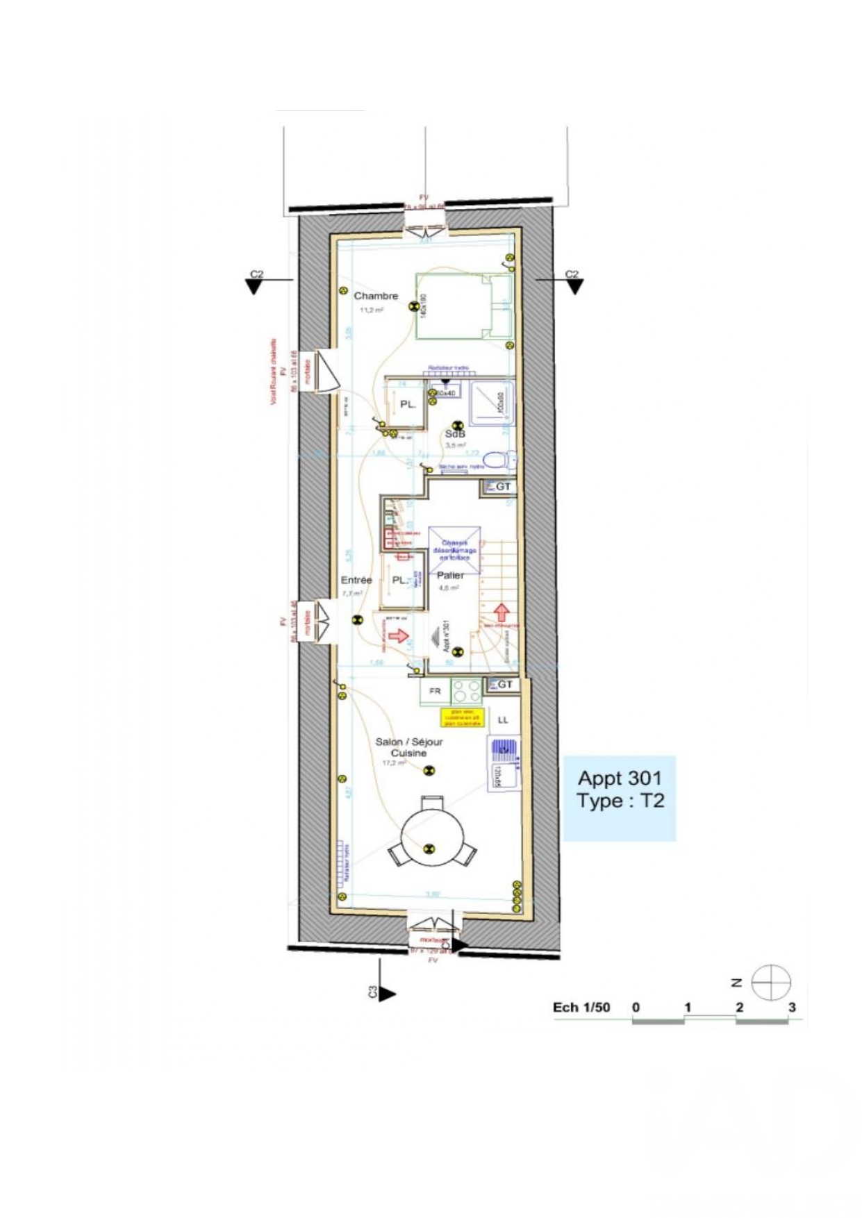 Appartement de 40.2 m² à Langres (52200)